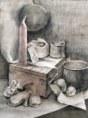 Зимний вечер в землянке - Чвокова София, 16 лет.jpg